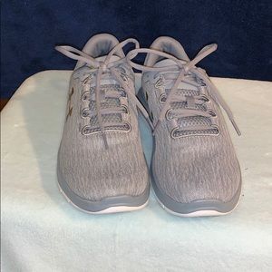 Grey under armour sneakers